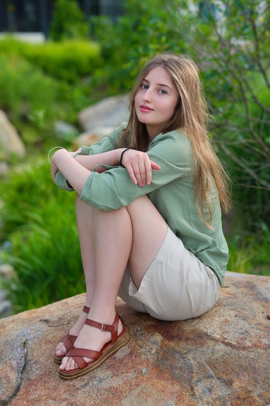 Senior portrait outdoors